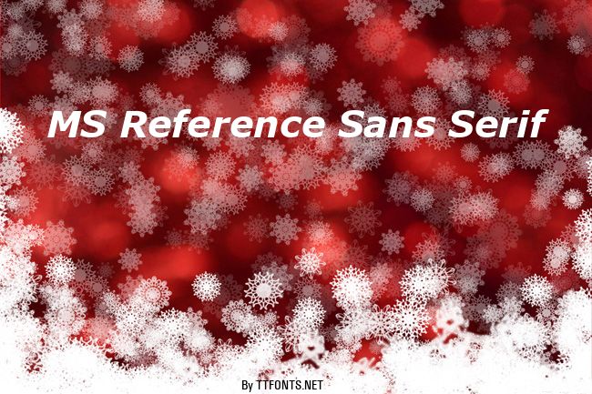 MS Reference Sans Serif example